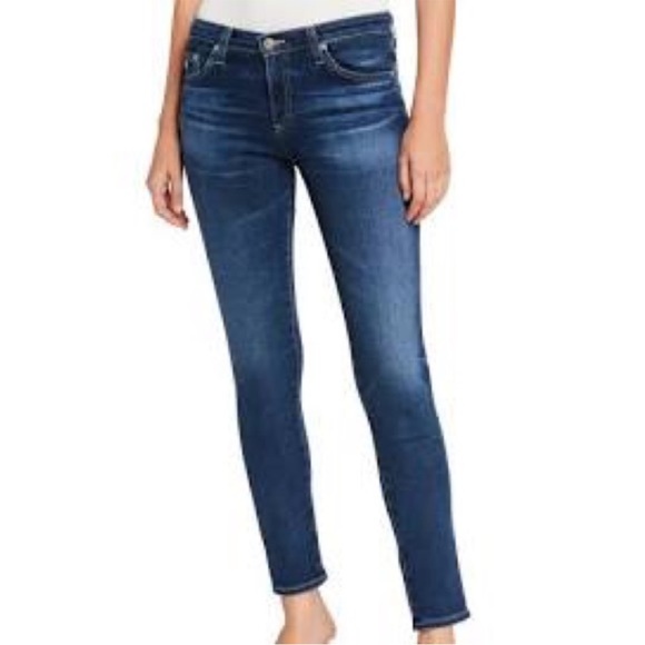 AG Adriano Goldschmied The Stilt Cigarette Leg | Dark Wash Blue | Size 26 - Picture 1 of 7